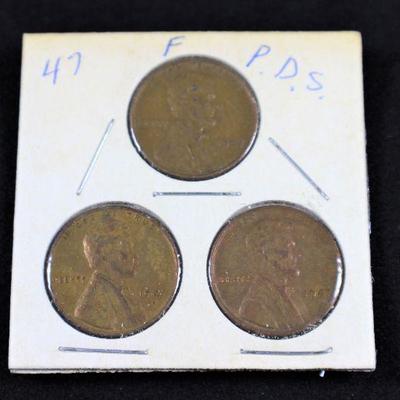 LOT#14: 1947 Lincoln Cents #1