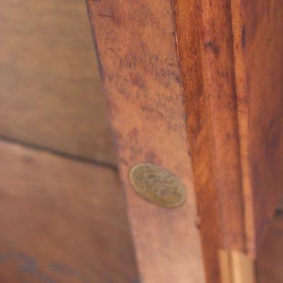 Antique Three Piece Walnut Berkey and Gay Dining Room Furniture -Low Boy-Table-Blind Door Cabinet
