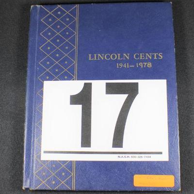 LOT#17: Complete Lincoln Cents Book 1941-1945-S