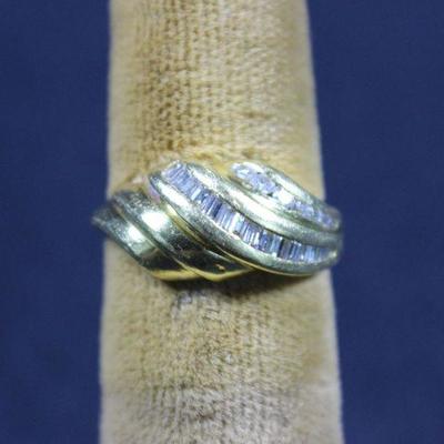 LOT#21: Faintly Stamped Gold Colored Ring