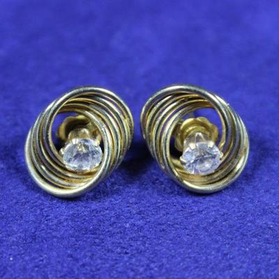 LOT#25: Stamped 14K Gold Earrings #1