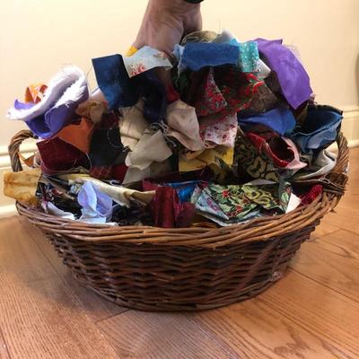 Lot 152 - Batting, Fabric Bits, and Bins