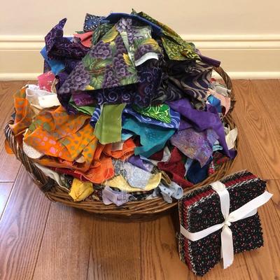 Lot 152 - Batting, Fabric Bits, and Bins