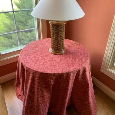 Faux Table $15 and Lamp $45