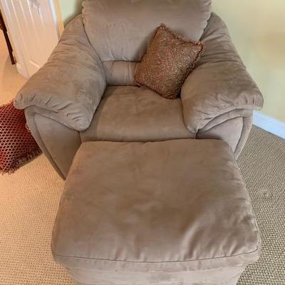 Oversized Chair and Ottoman $225