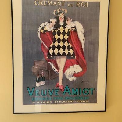 Champagne Framed Poster $60