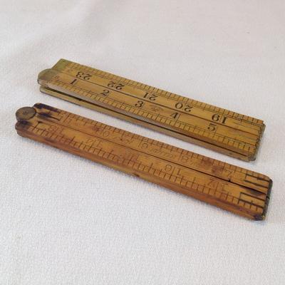 Two Double Fold Carpenter Rulers