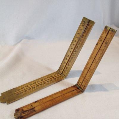 Two Double Fold Carpenter Rulers