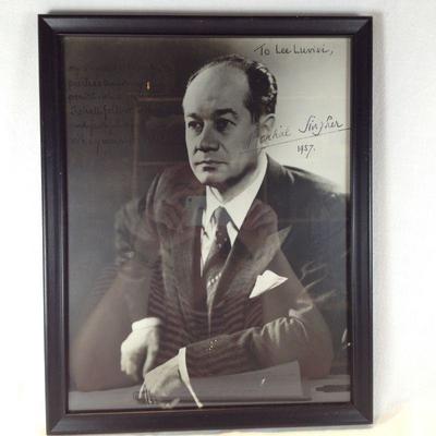 Autographed Framed Photo of Martial Singher