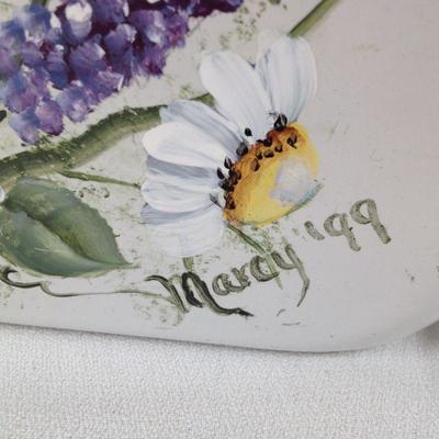 Artist-Painted Enameled Casserole Dish
