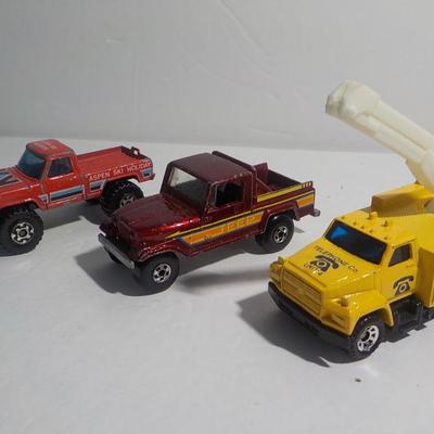 3 cool trucks , utility truck, mini pick up,