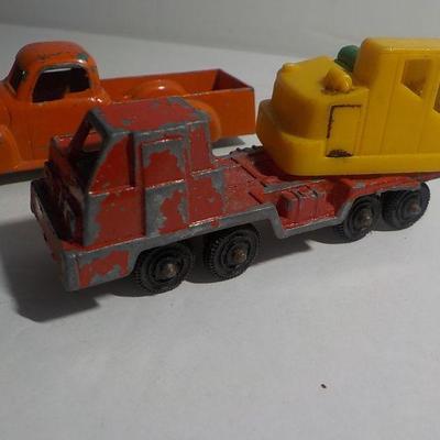 Vintage Midge toys, tootsie vehicles. and a GODDEE.