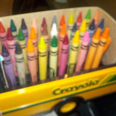 Crayola Crayon Bus with crayon's.