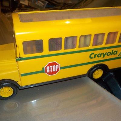 Crayola Crayon Bus with crayon's.