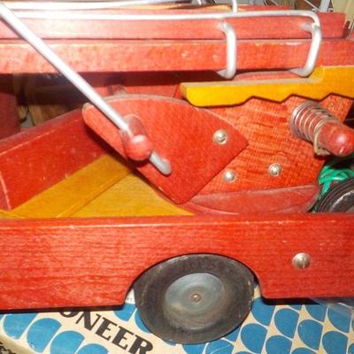 " DEJOU" vintage wooden Fire truck.