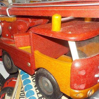 " DEJOU" vintage wooden Fire truck.