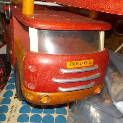 " DEJOU" vintage wooden Fire truck.