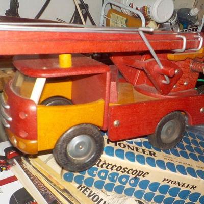 " DEJOU" vintage wooden Fire truck.