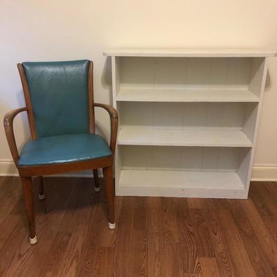 Lot 160 - Vintage Chair and Shelf
