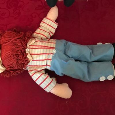 Lot 17 Raggedy Ann and Andy dolls