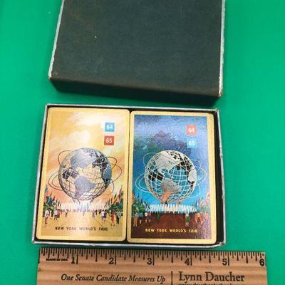 vintage World's Fair Playing Cards, Double Deck