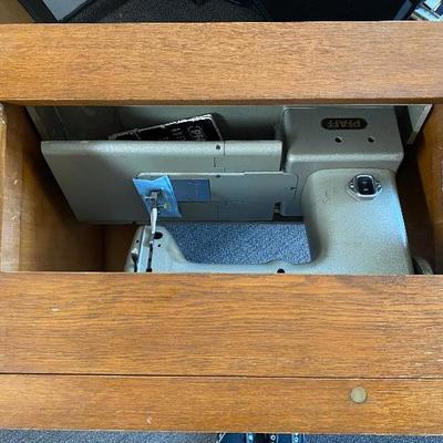 Vintage Pfaff 332 Sewing Machine with Sewing Cabinet