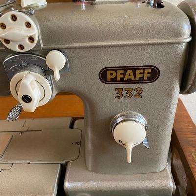 Vintage Pfaff 332 Sewing Machine with Sewing Cabinet