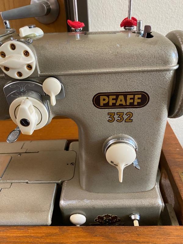 Vintage Pfaff 332 Sewing Machine with Sewing Cabinet | EstateSales.org