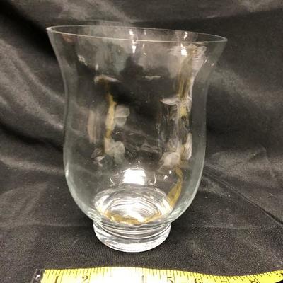 Small crystal Hurricane Lamp Candle Holder approx 7â€ al
