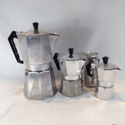 Trio of Italian Stove-Top Espresso Makers