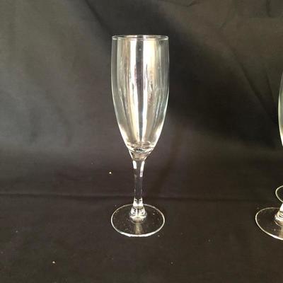 Lot 166 - Glass Pitcher & Stemmed Glasses