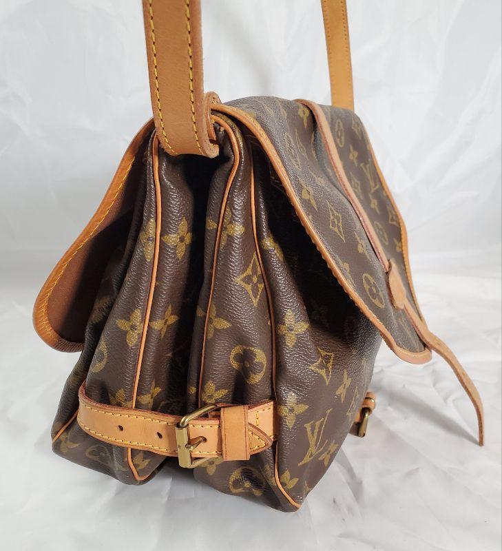 Authentic Vintage Louis Vuitton Double Sided Saumur Brown Monogram Bag