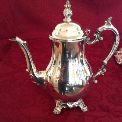 Lot 27 Silver Plate Tea set with Tray