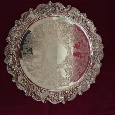 Lot 27 Silver Plate Tea set with Tray