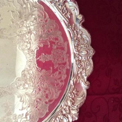 Lot 27 Silver Plate Tea set with Tray