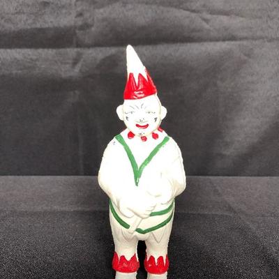 Painted Cast Metal Clown Bank