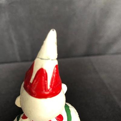 Painted Cast Metal Clown Bank