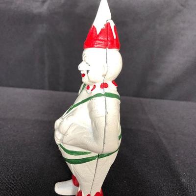 Painted Cast Metal Clown Bank