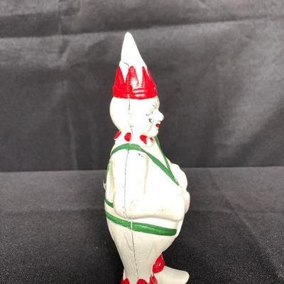 Painted Cast Metal Clown Bank