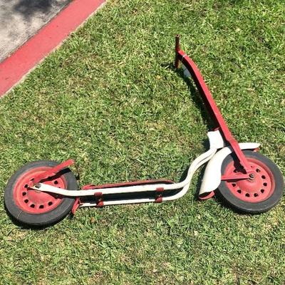Vintage Childs Red & white Scooter