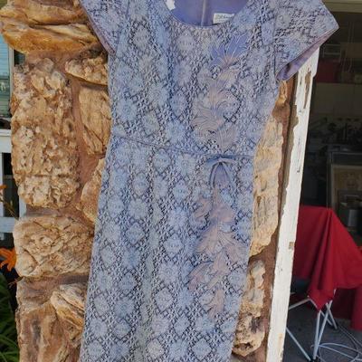 Vintage Blue Lace Dress