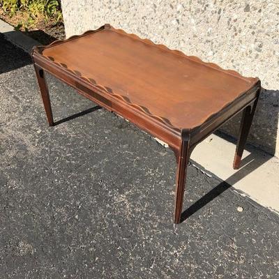 Vintage Wood Coffee Table, Art Deco style