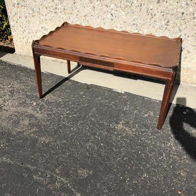 Vintage Wood Coffee Table, Art Deco style