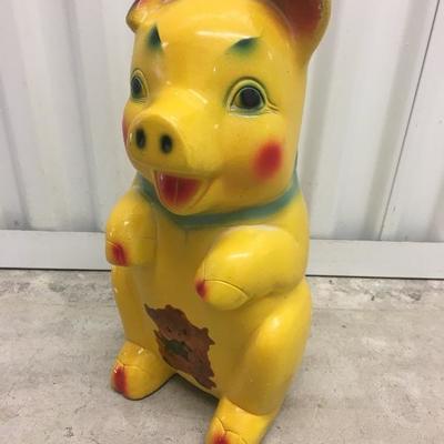 Vintage Chalkware Pig Piggy Bank