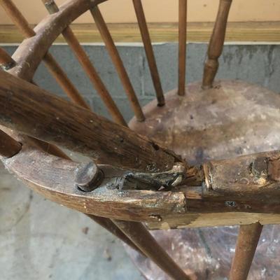 Lot 177 - Antique High Chair and Chair