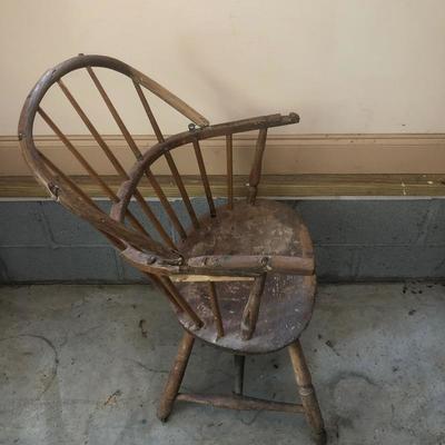 Lot 177 - Antique High Chair and Chair