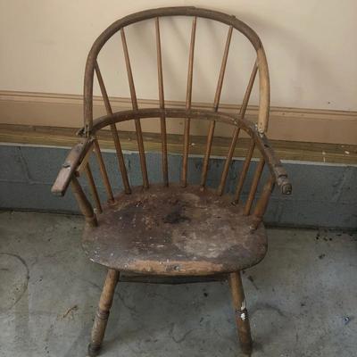 Lot 177 - Antique High Chair and Chair