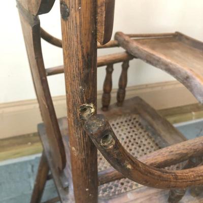 Lot 177 - Antique High Chair and Chair