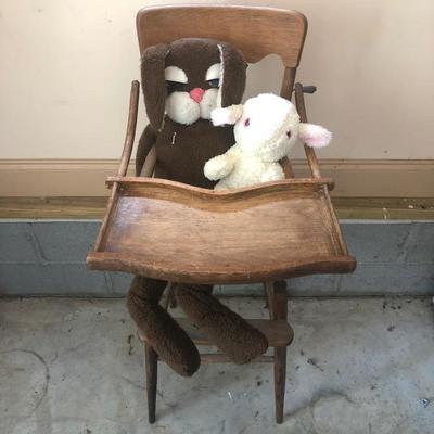 Lot 177 - Antique High Chair and Chair