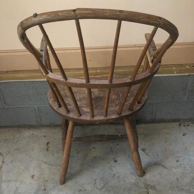 Lot 177 - Antique High Chair and Chair